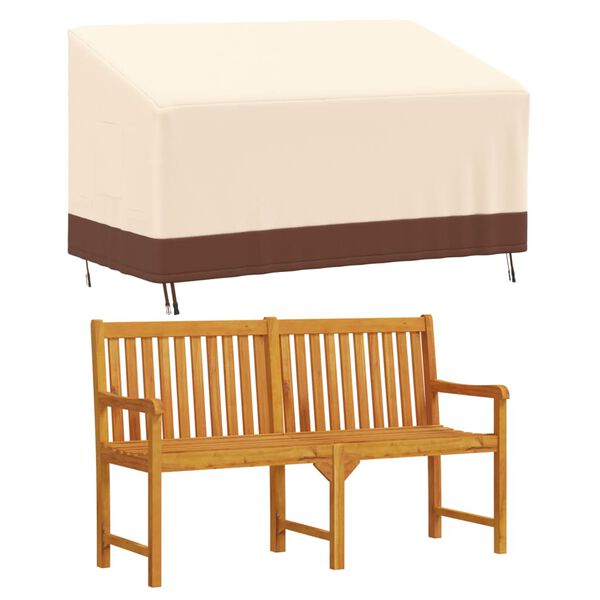 vidaXL Housses de banc 3 places 2 pcs 159x84x56/81cm tissu oxford 600D