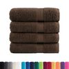 vidaXL Essuie-mains de qualit&eacute; sup&eacute;rieure SOLUND 4 pcs marron 600 g/m&sup2;