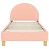 vidaXL Cadre de lit pour enfants avec t&ecirc;te de lit Rose 80 x 160 cm