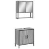vidaXL Ensemble de meubles de salle de bain 2 pcs Sonoma gris