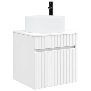 vidaXL Meuble de lavabo mural Blanc 49 x 44,5 x 65,5 cm