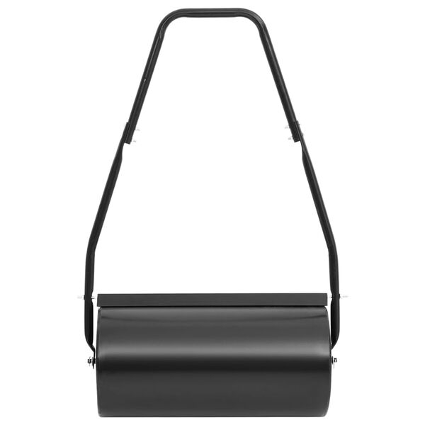 vidaXL Rouleau &agrave; gazon de jardin avec poign&eacute;e noir 42 L fer et acier