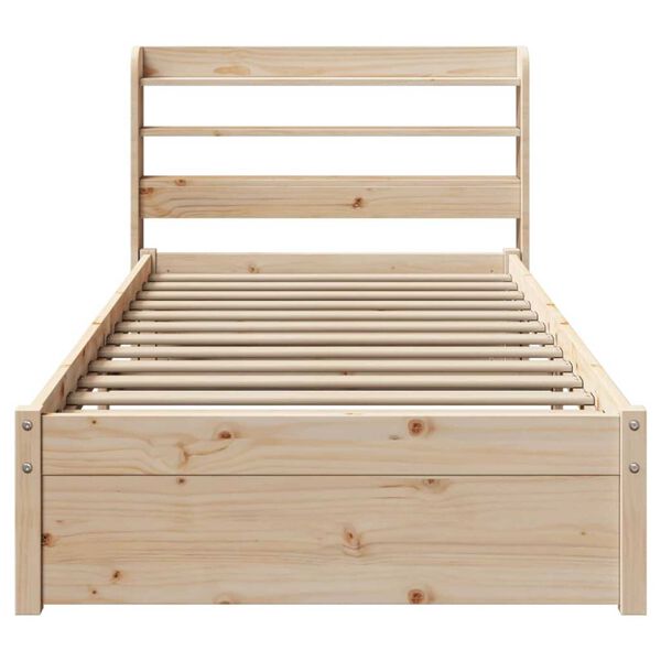 vidaXL Cadre de lit avec t&ecirc;te de lit sans matelas 100x200 cm