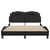 vidaXL Cadre de lit Viana avec LED sans matelas noir 140x190 cm