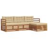 vidaXL Ensemble de canap&eacute;s d'ext&eacute;rieur 4 pcs Naturel et Beige