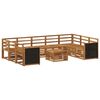 vidaXL Ensemble de canap&eacute;s d'ext&eacute;rieur 10 pc Naturel