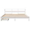vidaXL Lit biblioth&egrave;que sans matelas blanc 200x200 cm bois pin massif