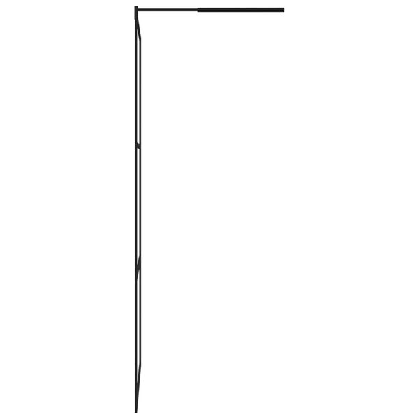 vidaXL Paroi de douche &agrave; l'italienne &agrave; verre ESG Noir 115x195 cm