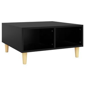 vidaXL Table basse noir 60x60x30 cm bois d'ing&eacute;nierie
