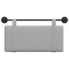 vidaXL T&ecirc;te de lit suspendue Uni Gris nuage 100 x 55 x 5 cm tissu