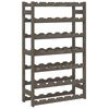 vidaXL Casier &agrave; bouteilles pour 42 bouteilles gris bois pin solide