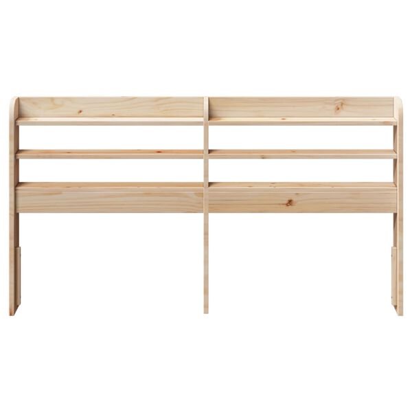 vidaXL T&ecirc;te de lit avec &eacute;tag&egrave;res 135 cm bois massif de pin