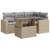 vidaXL Salon de jardin avec coussins 5 pcs beige r&eacute;sine tress&eacute;e
