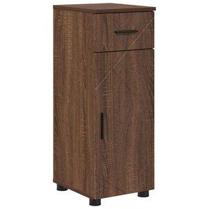 vidaXL Cabinet de salle de bain avec tiroir Ch&ecirc;ne brun 30 x 35 x 80 cm