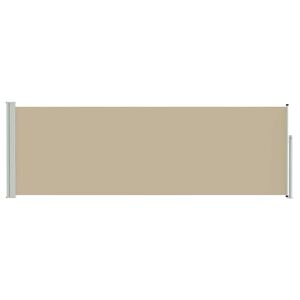 vidaXL Store lat&eacute;ral r&eacute;tractable Beige 300 x 100 cm Polyester