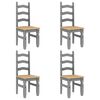 vidaXL Ensemble &agrave; manger Panama 5 pcs gris bois de pin massif