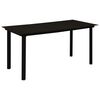 vidaXL Table &agrave; d&icirc;ner de jardin Noir 150x80x74 cm Acier et verre