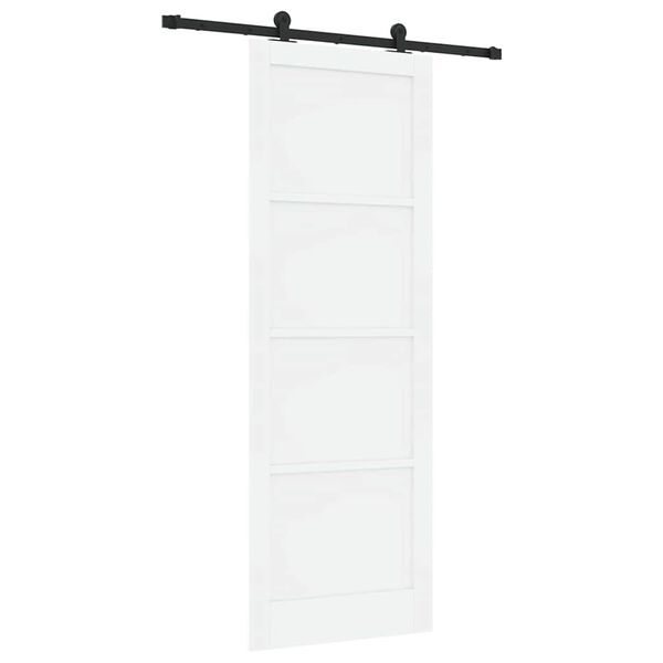 vidaXL Porte coulissante ORKDAL Blanc 83 x 232 cm Pin massif