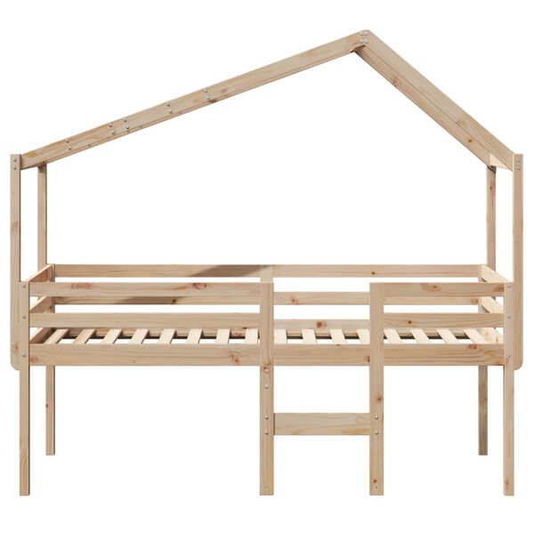 vidaXL Lit haut sans matelas 75x190 cm bois de pin massif
