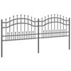 vidaXL Cl&ocirc;ture de jardin Gris 240 x 118 cm Acier peint par poudre