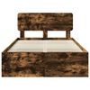 vidaXL Cadre de lit Ch&ecirc;ne fum&eacute; 120 x 190 cm Pin massif