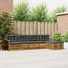 vidaXL Ensemble de canap&eacute;s d'ext&eacute;rieur 5 pcs Naturel et Anthracite