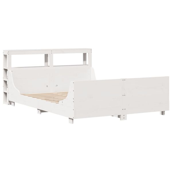 vidaXL Cadre de lit sans matelas blanc 120x190 cm bois de pin massif
