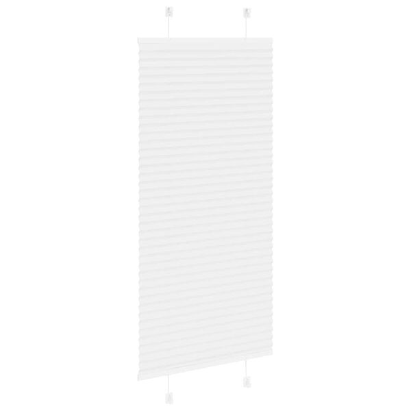 vidaXL Store plissé blanc 55x150 cm largeur du tissu 54,4 cm polyester