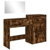 vidaXL Ensemble de coiffeuse 3 pcs ch&ecirc;ne fum&eacute; bois d'ing&eacute;nierie