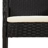 vidaXL Ensemble &agrave; manger jardin 9pcs et coussins noir r&eacute;sine tress&eacute;e