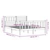 vidaXL Cadre de lit sans matelas blanc bois massif