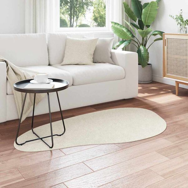 vidaXL Tapis de surface HUARTE Cr&egrave;me 80 x 150 cm Polyester