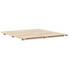 vidaXL Cadre de lit sur&eacute;lev&eacute; Marron 200 x 200 cm Bois massif en pin