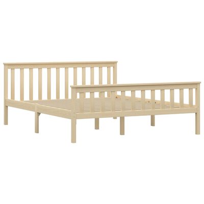 vidaXL Cadre de lit sans matelas naturel bois massif de pin 160x200 cm