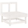 vidaXL Salon de jardin 10 pcs Blanc Bois de pin massif