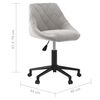 vidaXL Chaise pivotante de salle &agrave; manger Gris clair Velours