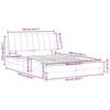 vidaXL Cadre de lit avec LED sans matelas Hanko bleu 120x200 cm velours