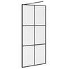 vidaXL Paroi de douche avec verre ESG transparent 90x195 cm Noir