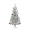 vidaXL Sapin de No&euml;l avec 150 LED avec support Argent 150 cm PET