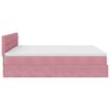 vidaXL Lit ottoman avec matelas et LED Rose 180x200 cm velours