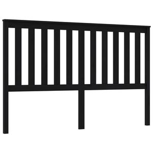 vidaXL T&ecirc;te de lit Noir 166x6x101 cm Bois massif de pin