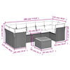 vidaXL Salon de jardin 8 pcs avec coussins gris r&eacute;sine tress&eacute;e