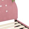 vidaXL Cadre de lit pour enfants avec t&ecirc;te de lit Rose 80 x 200 cm