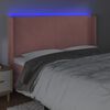 vidaXL T&ecirc;te de lit &agrave; LED Rose 203x16x118/128 cm Velours