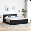 vidaXL Lit ottoman avec matelas et LED Noir 180x200cm tissu