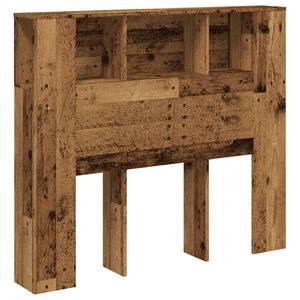 vidaXL Armoire de t&ecirc;te de lit vieux bois 120x19x104,5 cm