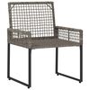 vidaXL Ensemble de meubles d'ext&eacute;rieur avec coussin 3 pcs Gris