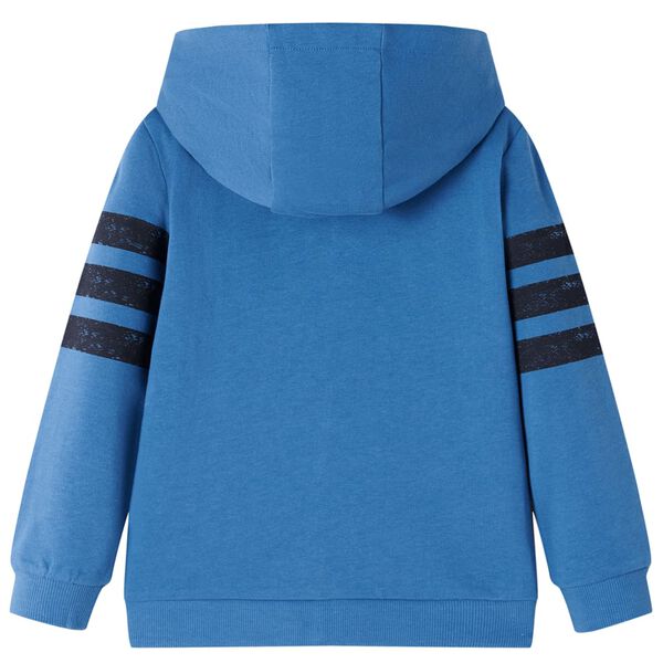 Sweatshirt &agrave; capuche fermeture &eacute;clair enfants bleu 128