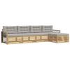 vidaXL Ensemble de canap&eacute;s d'ext&eacute;rieur 5 pc Blanc et gris clair