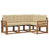 vidaXL Ensemble de canap&eacute;s d'ext&eacute;rieur 4 pcs Naturel et Beige